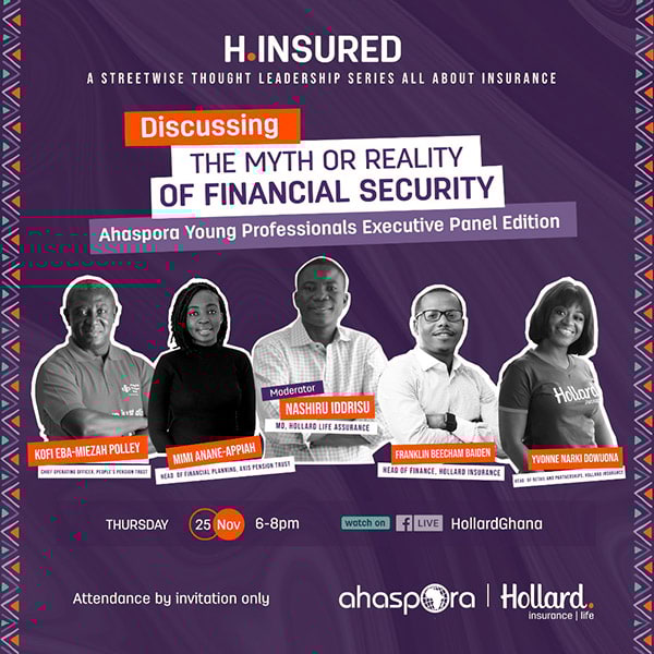 Hollard's H.Insured and Ahaspora young professionals panel edition banner