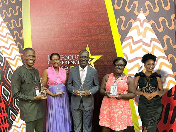 Hollard Ghana team with their award for Best Organisation in Rewards Management Practice at the HR Focus Conference and Awards