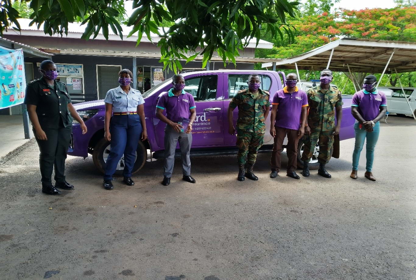 Hollard Ghana gathered together to donate to Kamina Barracks Hospital