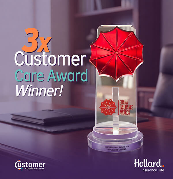 Hollard Ghana's three time Customer Care Award