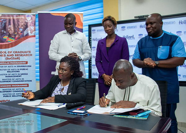 Hollard Ghana and GIJ signing MOU